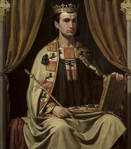 Fernando ||| y su hijo Alfonso X.