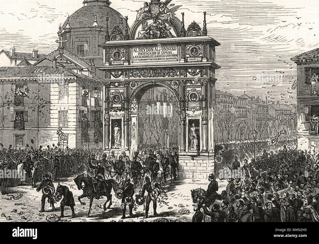 Alfonso XII entra en Madrid