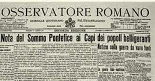 Papa Benedetto XV invoca la fine dell'INUTILE STRAGE