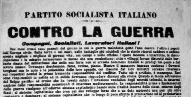 frattura ITALIANA tra interventisti e neutralisti