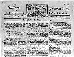 Se publica un anuncio en la gaceta de Boston, EU