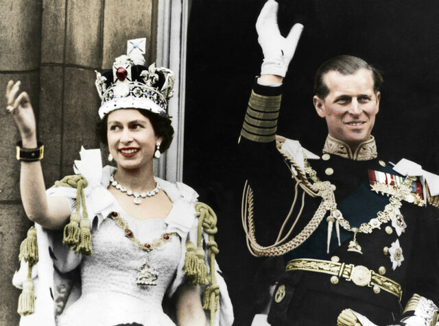 The FIRST coronation ceremony that was broadcast live on television.