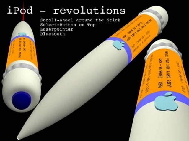 iPod rejigged as a pen.