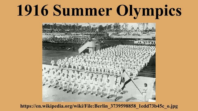 The "Sixth Olympics" Berlin Germany.