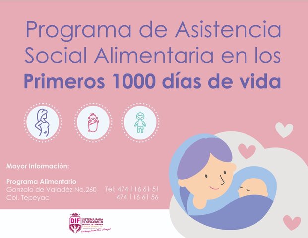 ASISTENCIA SOCIAL ALIMENTARIA EN LOS PRIMEROS 1000 DIAS DE VIDA