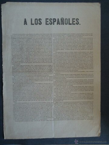 PROCLAMA DEL GENERAL PRIM