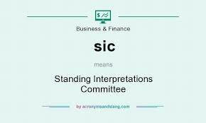 Creación del Standing Interpretations Committee (SIC)