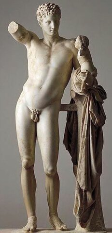 Prassitele, Ermes con Dioniso bambino