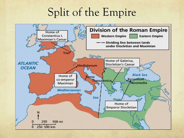 The break-up of the Roman Empire