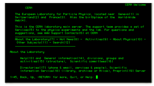 Primer navegador de texto