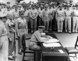 Japan surrenders to the United States