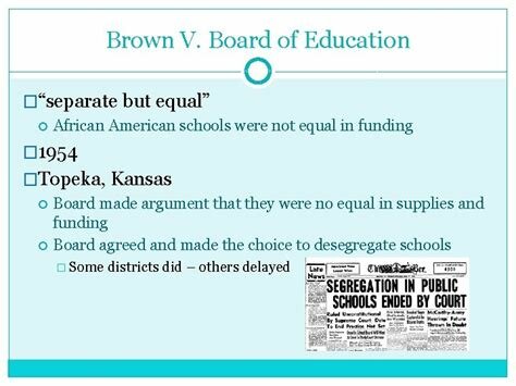 Brown V. Board of Education