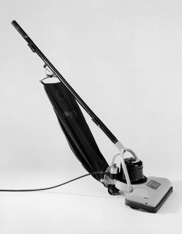 American inventor James Spangler sold his idea for an electric broomstick-like cleaner—with cloth filter and dust-collection bag attached to the long handle—to William Hoover in 1908.