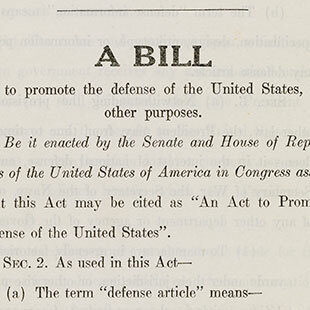 The Lend-Lease Act is signed into law