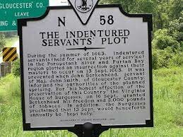 Virginia's Indentured Servant's Plot