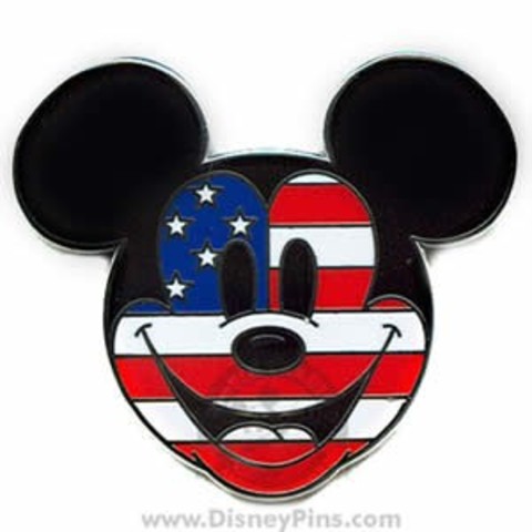 Mickey Mouse in American Flag