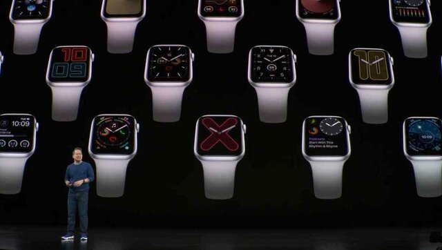 2019: Apple Watch Serie 5-Pantalla siempre encendida