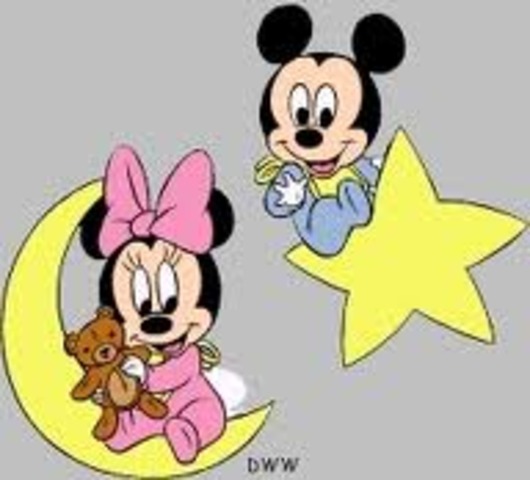 Baby Mickey and Minnie