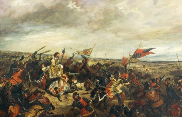 The 100 years war, The Black Death and English as official Language