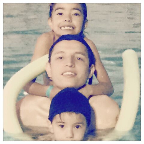 Mi papa mi hermana y yo en Melgar Tolima