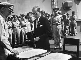 Japan surrenders to the United States
