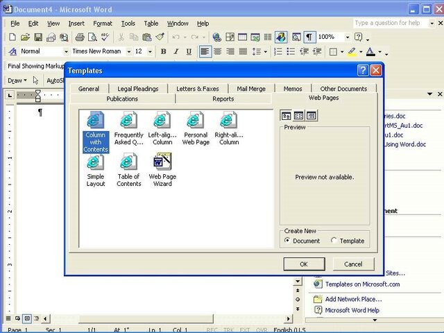 La creación de la web
