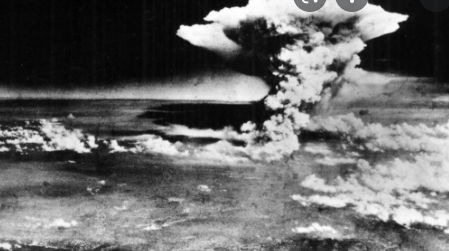 The atomic bomb is dropped on Hiroshima