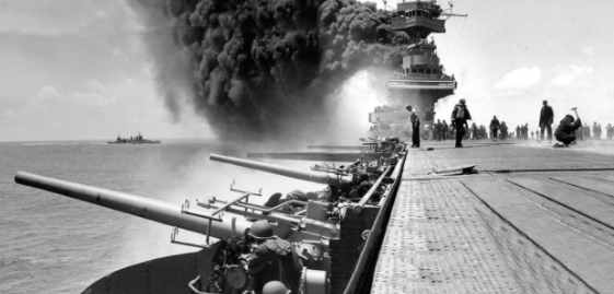 U.S, Navy wins the Battle of Midway