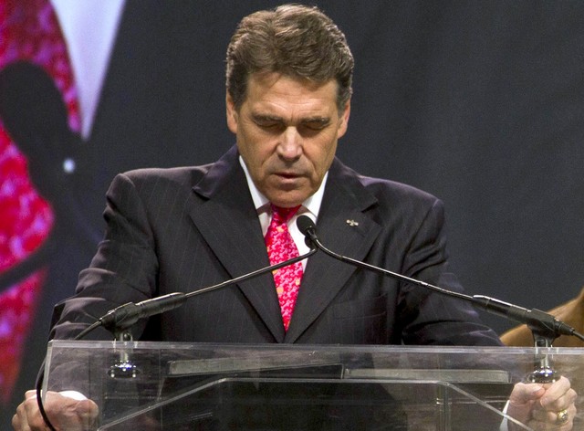 GOP presidential candidate Rick Perry holds "The Response" prayer rally