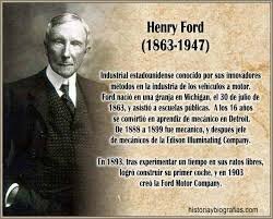 Nacimiento de H. Ford (2-3 líneas de texto).