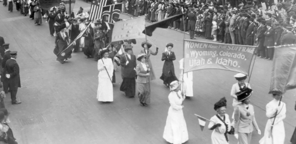 Women's Marching in Suffrage Parade