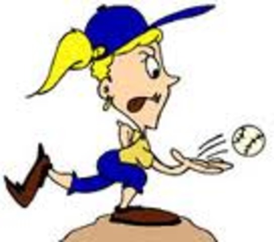 At Age 7 she started pitching!