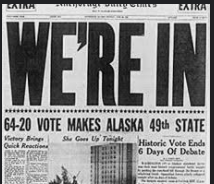 Alaska becomes 49th U.S. state
