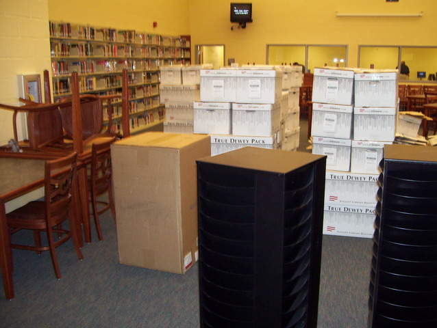 The Media Center is was full of boxes.