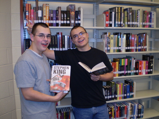 Students still managed to find some books.