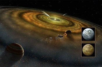 Immanuel Kant publica su trabajo sobre la Génesis del sistema planetario.