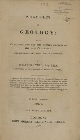 Lyell publica "Princípios da Geologia".