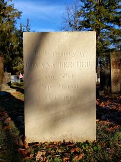 Roxana Foote Beecher (Harriet's mother) dies