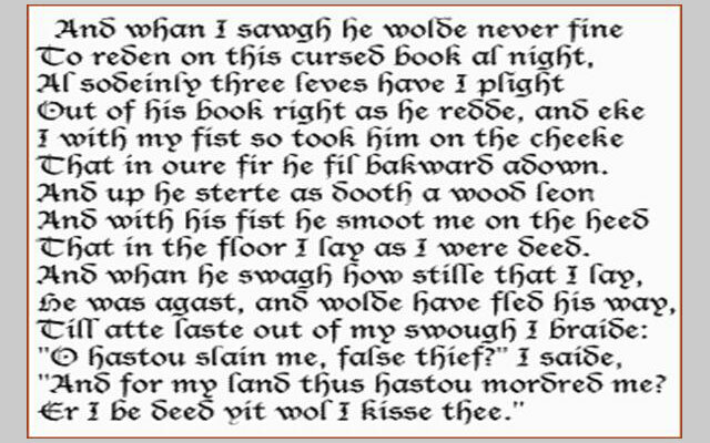 Middle English language