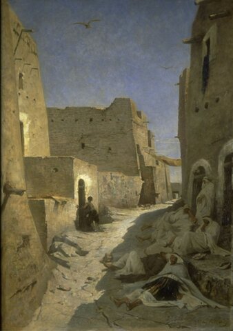 La Rue Bab-el-Gharbi à Laghouat par Eugène Fromentin