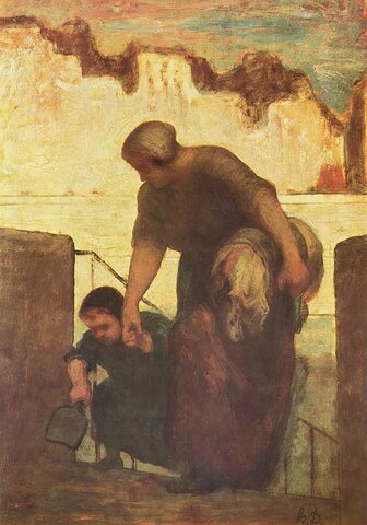 La Blanchisseuse par Honoré Daumier