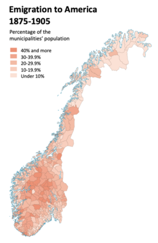 Three waves of Norwegian immigration to America