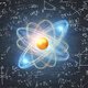 Depositphotos 216201272 stock photo glowing gold and blue atom