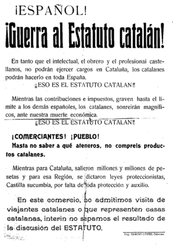 Suspensión del Estatuto Catalán