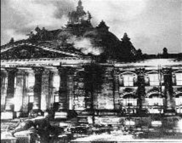 The Reichstag is set on fire