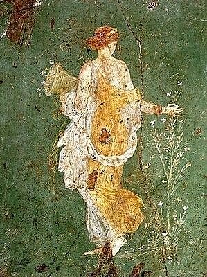 Fresco de la primavera. Museo Arqueológico de Nápoles (Italia)