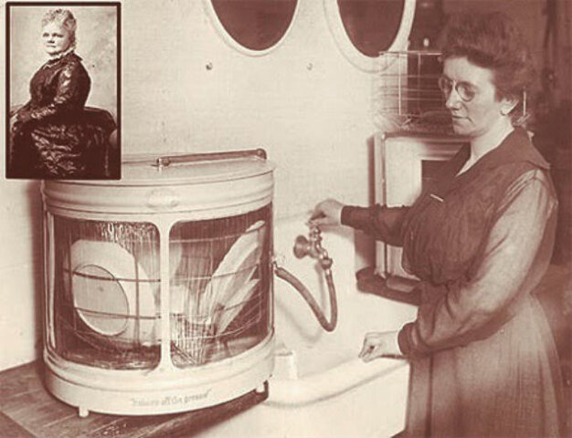 Josephine Cochrane invents dishwasher.