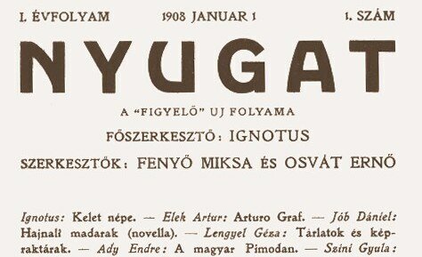 Nyugat c. új irodalmi lap