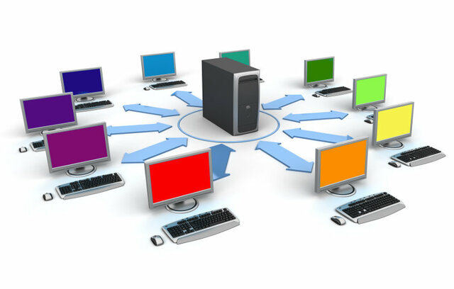 concepto de una red de computadoras