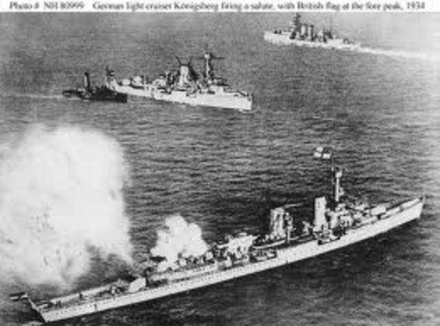 British Royal Air Force attacks the German Navy.